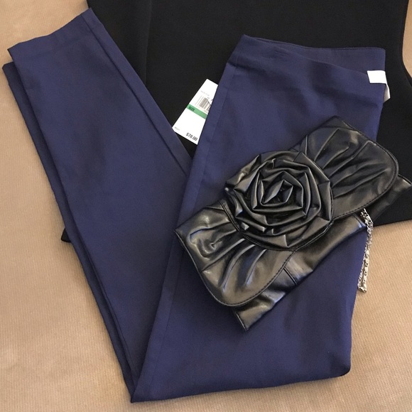 Michael Kors True Navy skinny slacks - Picture 2 of 8